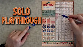 Chiefdom - Single Sheet Roll & Write Game - Tutorial & Playthrough