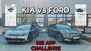 Kia EV6 vs. Ford Mustang Mach-E Elektroauto Apps im Alltagstest. #elektroauto #kiaev6 #mustangmache