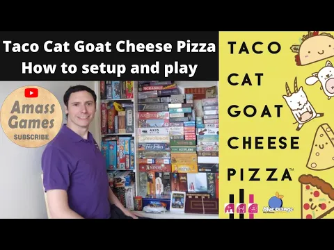 How to setup, play and unbox Taco Cat Goat Cheese Pizza board game Irish Snap by * AmassGames *