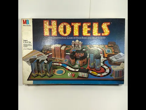 Milton Bradley Hotels 1987 Board Game Condition