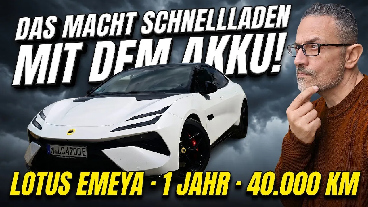Schnellladen zerstört den Akku? Lotus Emeya Pressefahrzeug im Check.