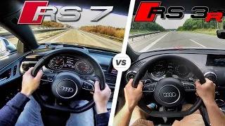 Audi RS7 vs Audi RS3 MTM Acceleration & POV Autobahn drive by AutoTopNL