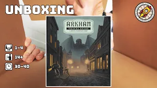 Arkham Travel Guide Unboxing - A fun look at a new type of roll and write game