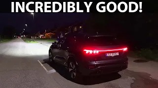 Audi Q6 e-tron LED Matrix headlights test
