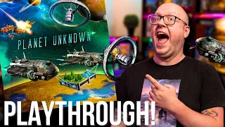 Layin' Space Tiles! Planet Unknown Full Board Game Playthrough