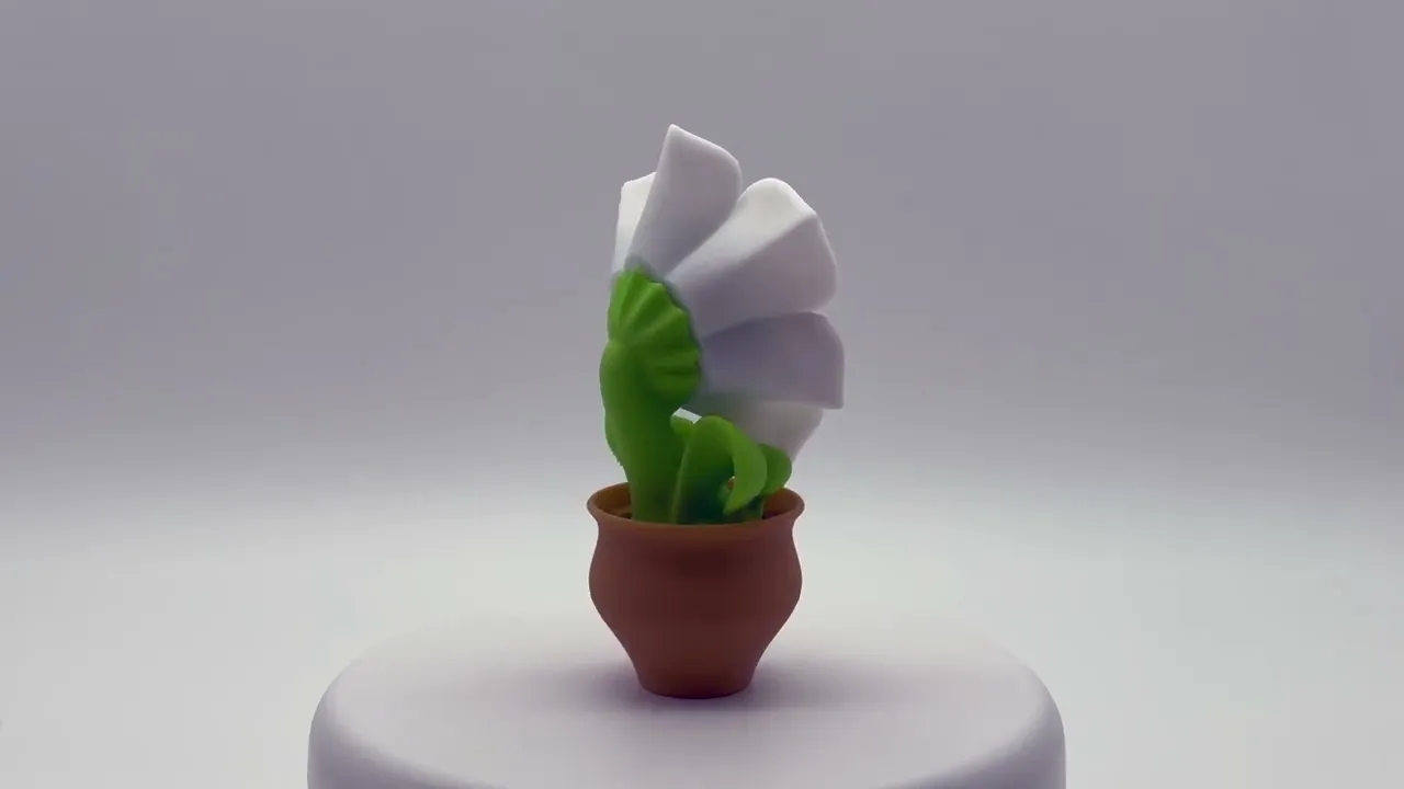 Іграшка у формі квітів Blob Flowers Lily Лілія у горщику [FDM-друк]