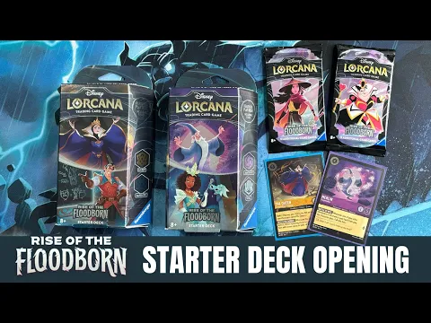 Disney Lorcana Starter Deck Set Opening Unboxing - Rise of the Floodborn TCG