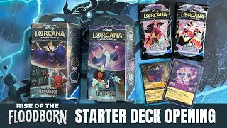 Disney Lorcana Starter Deck Set Opening Unboxing - Rise of the Floodborn TCG