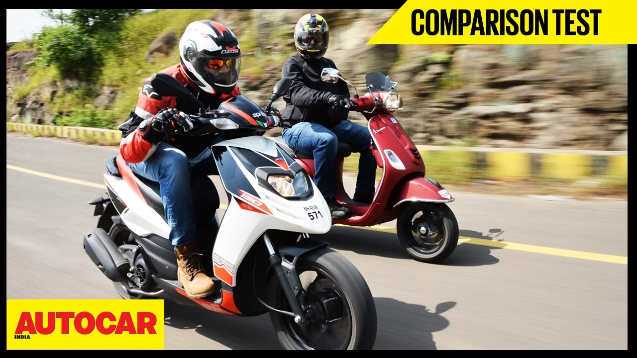 Aprilia SR 150 VS Vespa SXL 150 | Comparison Test | Autocar India