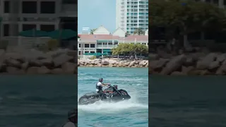 When land and sea collide… this beast is born 🔥#jetski #watersport #bike
