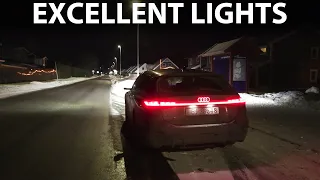 Audi S6 e-tron Avant headlights test