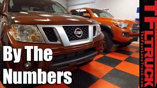 2016 Tacoma Tacoma TRD Off-Road vs  Nissan Frontier PRO-4X By The Numbers Mashup Review