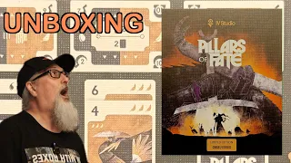 Unboxing Pillars of Fate, the brand new Board Game from publishers IV Studio | part of Veiled Fate