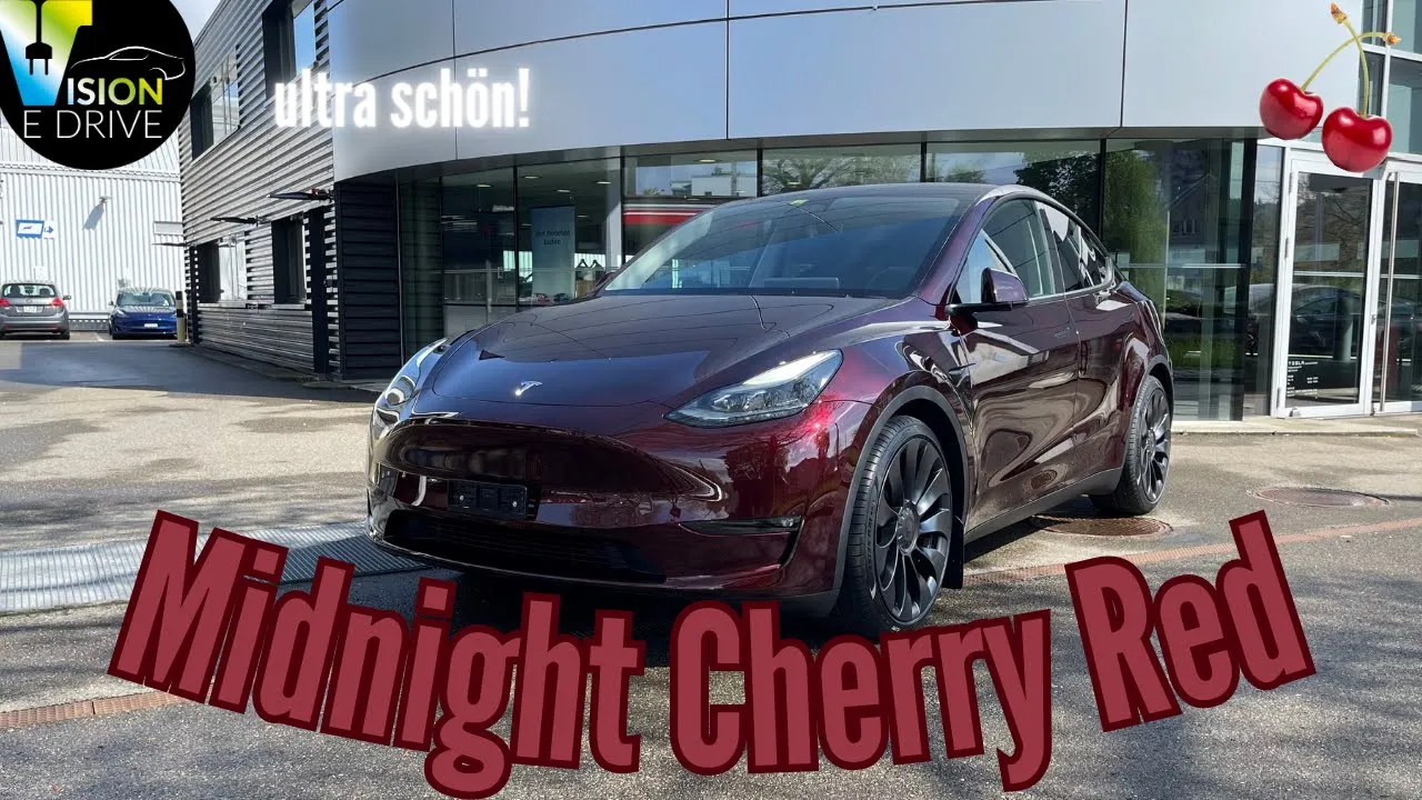 🍒MIDNIGHT CHERRY RED🍒 - Neue #tesla #modely Farbe inkl. CARPORN [Deutsch 4K] | Vision E Drive Nr.241