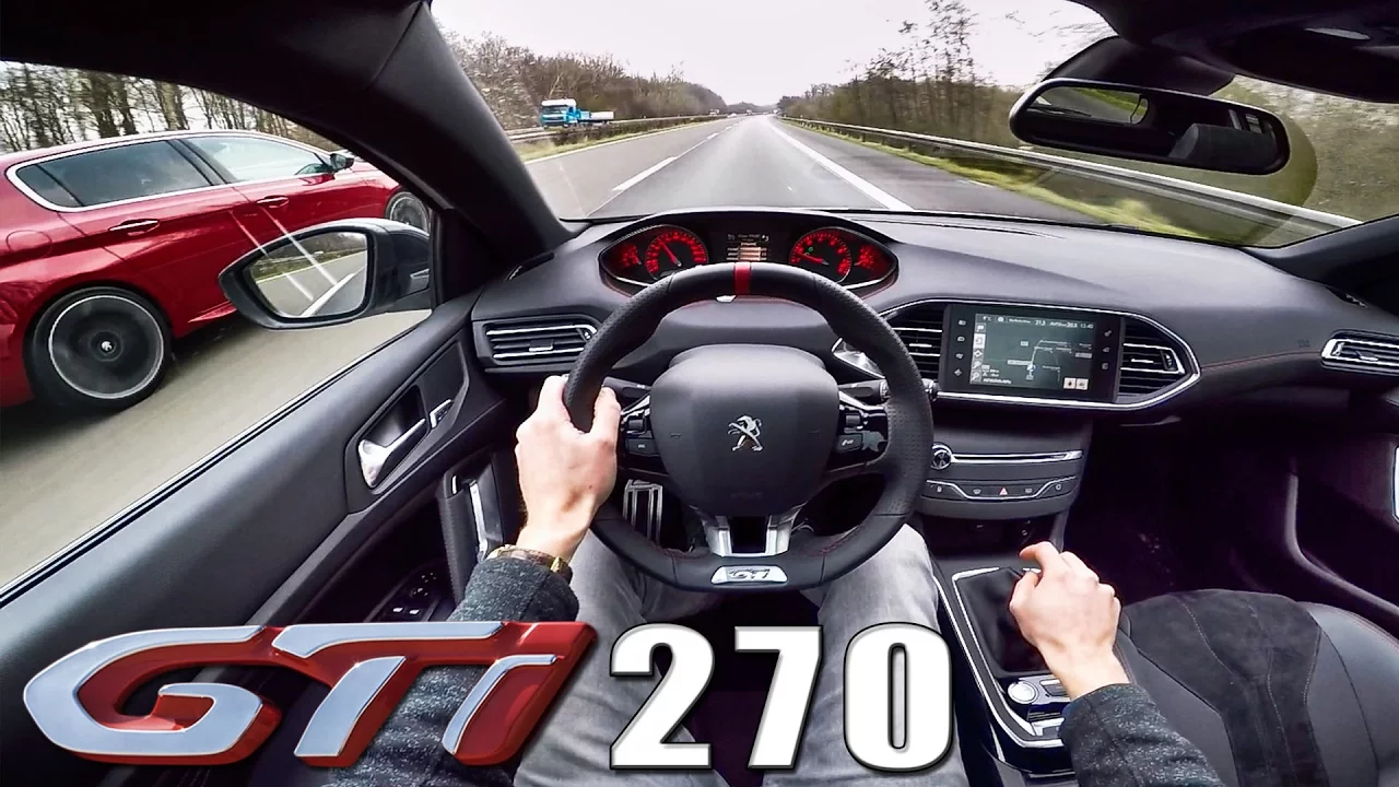 Peugeot 308 GTi ACCELERATION & TOP SPEED Autobahn POV vs GTi 250 by AutoTopNL