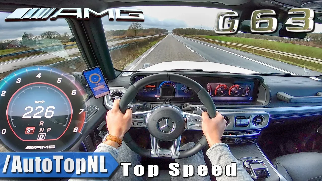 MERCEDES-AMG G63 4.0 V8 BiTurbo 226km/h AUTOBAHN POV TOP SPEED by AutoTopNL