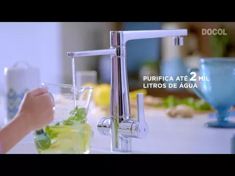 Torneira Monocomando com Filtro para Pia de Cozinha Bica Alta Cromado Vitalis Docol