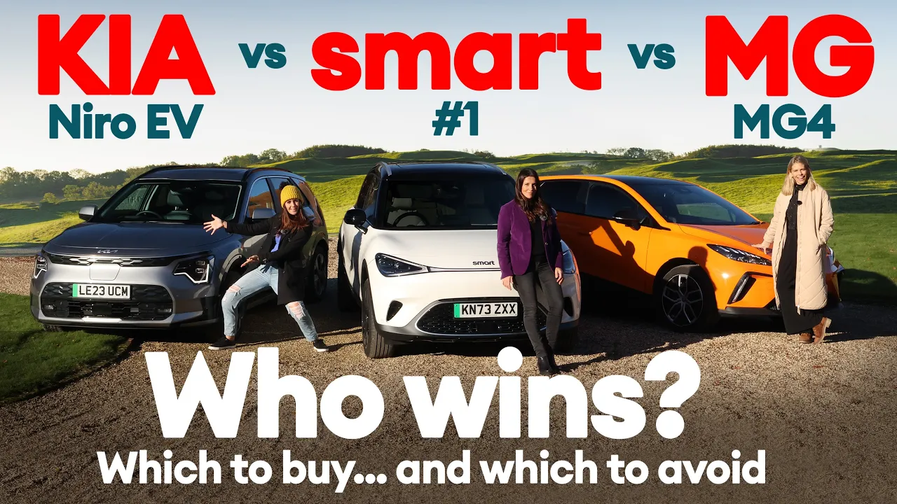 SHOOTOUT: smart #1 vs Kia Niro EV vs MG4. A shock winner? | Electrifying