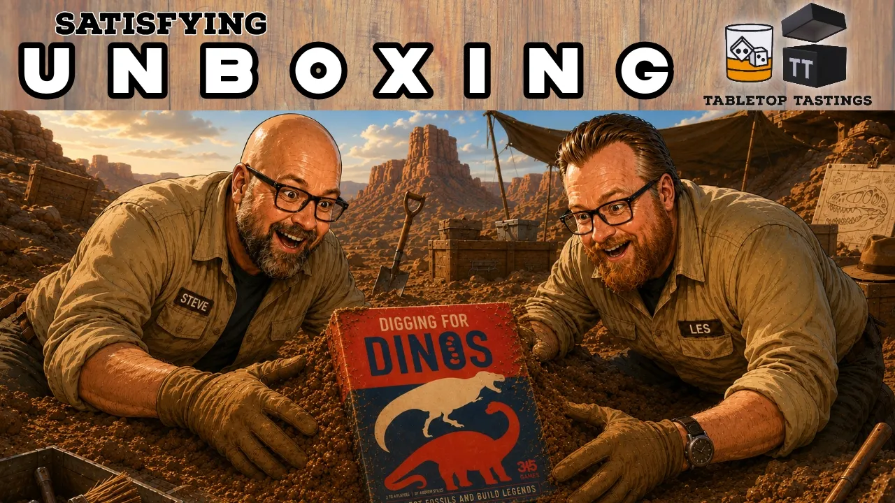 Digging for Dinos Board Game Unboxing | Steve & Les React