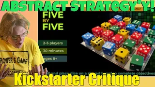 Five by Five Board Game - Kickstarter Critique Review