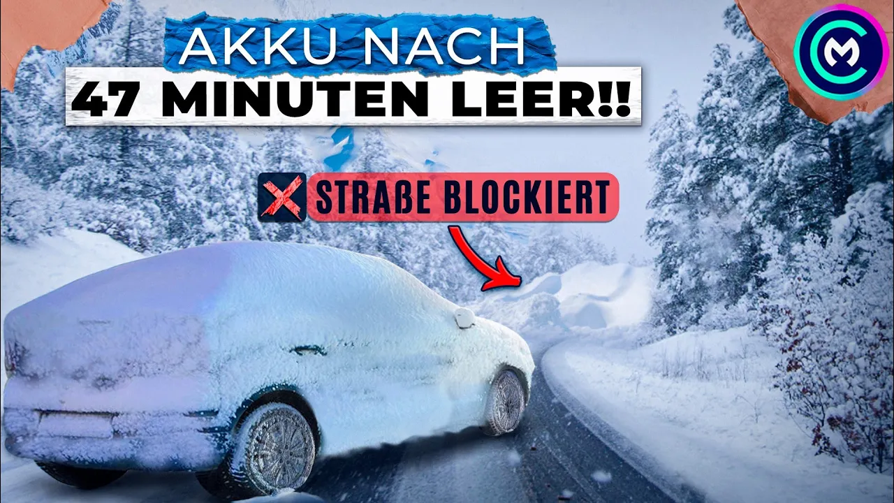 AKKU LEER! Hund + Kind 21 Stunden OHNE HEIZUNG im E-AUTO bei -20°