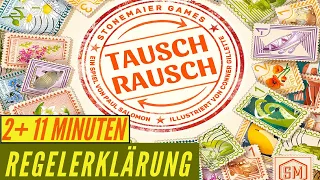 Tauschrausch Regeln Anleitung Erklärung Brettspiel Briefmarken Feuerland