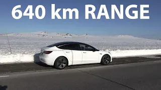 Tesla Model 3 LR Sunday driving on Norwegian highways