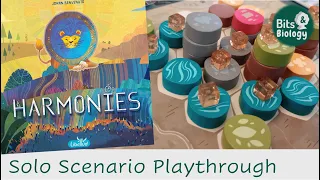 Harmonies Solo Scenario Playthrough | Melodies – A Solo Campaign for Harmonies | Bits & Biology