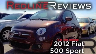 2012 Fiat 500 Sport Review, Walkaround, Start Up & Rev, Exhaust