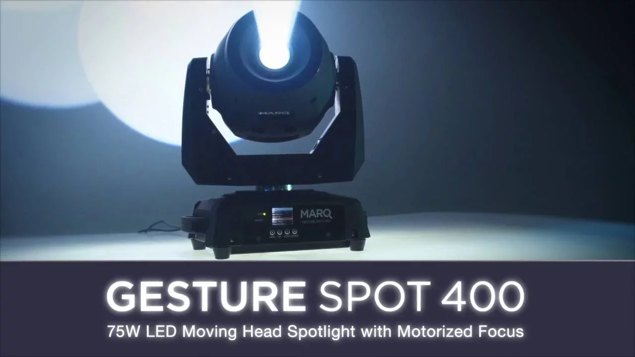 Product video thumbnail for MARQ Gesture Spot 400 75-Watt LED Moving Head Light