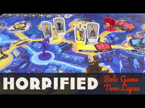 Halloween Special:  Horrified - Quick Solo board game play time lapse in under a minute!