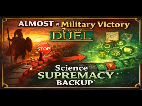 ALMOST a Military Victory | 7 Wonders Duel Science Supremacy Backup