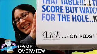 Playing KLASK with my toddlers