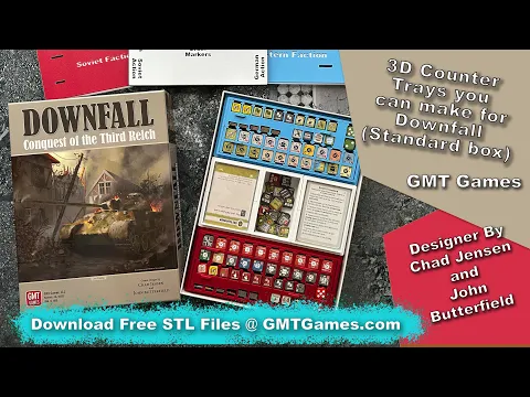 GMT Games: Downfall - Organize it with these counter trays - Free!