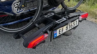 Test av Thule Epos Park Secure sykkelstativ med ryggesensorer