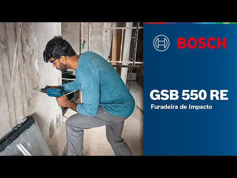 Furadeira de Impacto GSB 550 RE 550W 127V + 34 Acessórios Bosch