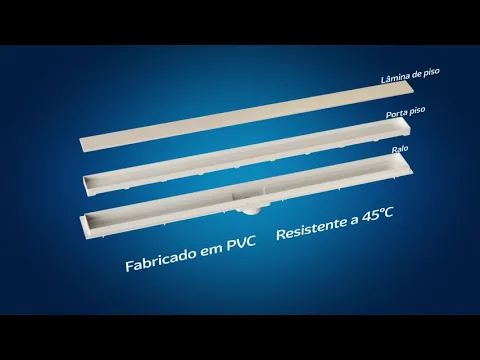 Ralo Linear Oculto PVC Branco 90cm Tigre