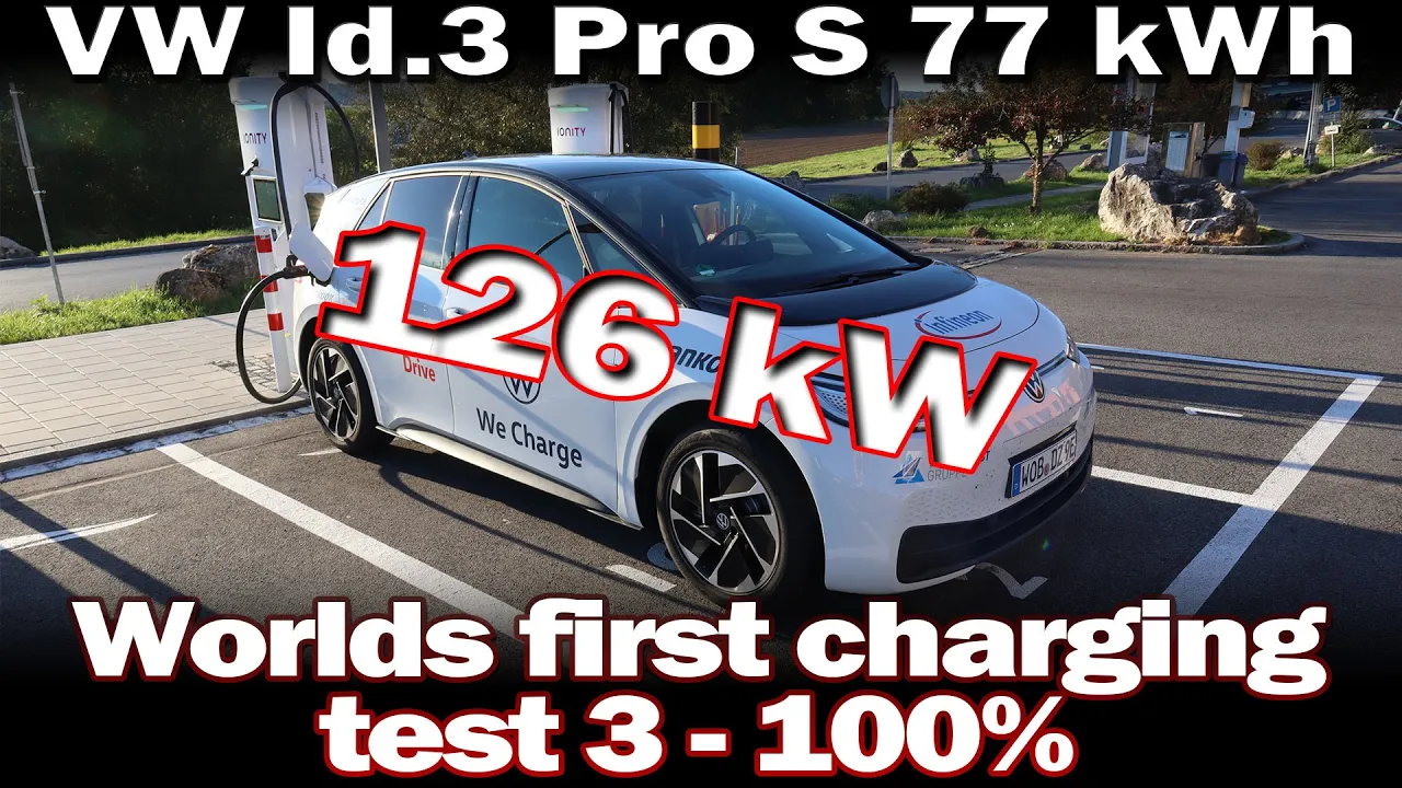 VW Id.3 Pro S 77 kWh - Worlds FIRST charging test 3-100%