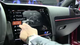 Volkswagen Golf R Touch - gesture control, touchscreen demo at CES 2015