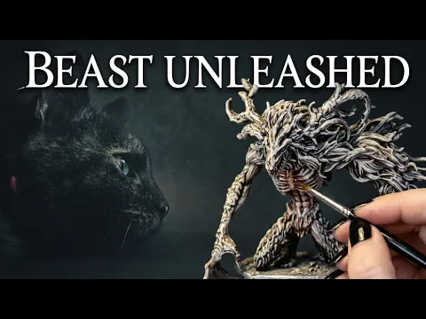 Painting Cleric Beast - Bloodborne with Lotus & Mildy Cat #boardgames #painting #bloodborne