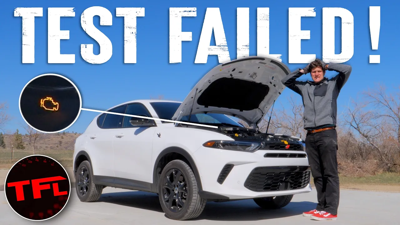 Unfortunate Fail: The 2023 Dodge Hornet Throws Every Warning Light Possible On The TFL Slip Test!