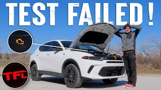 Unfortunate Fail: The 2023 Dodge Hornet Throws Every Warning Light Possible On The TFL Slip Test!