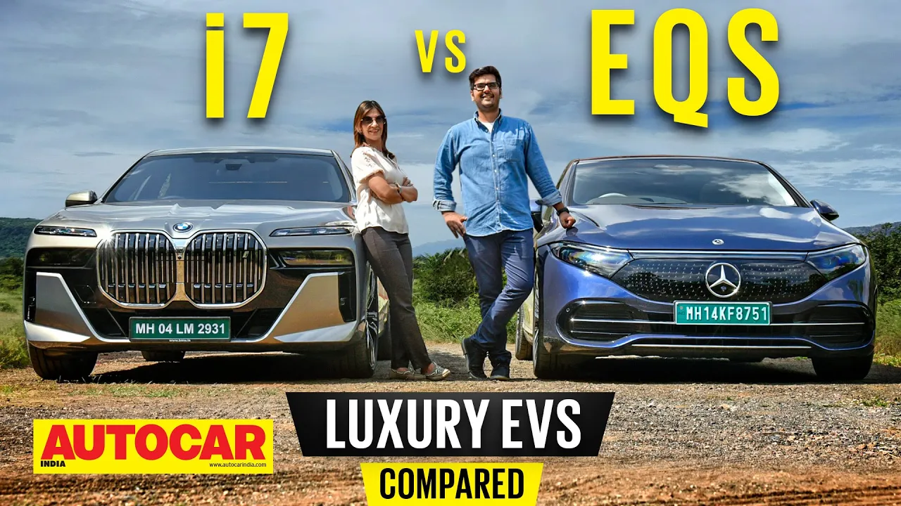 BMW i7 vs Mercedes-Benz EQS - India's most luxurious electric cars | Comparison | Autocar India