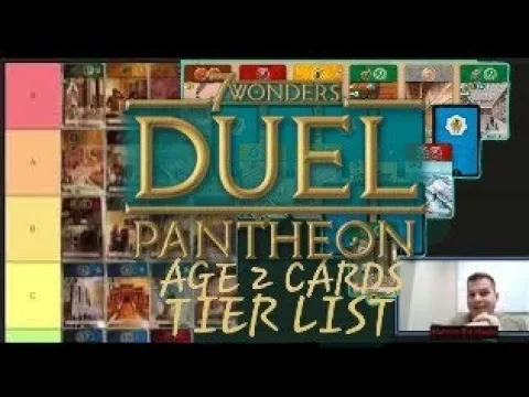 Pantheon Age 2 Card Tier List | 7 Wonders Duel Board Game
