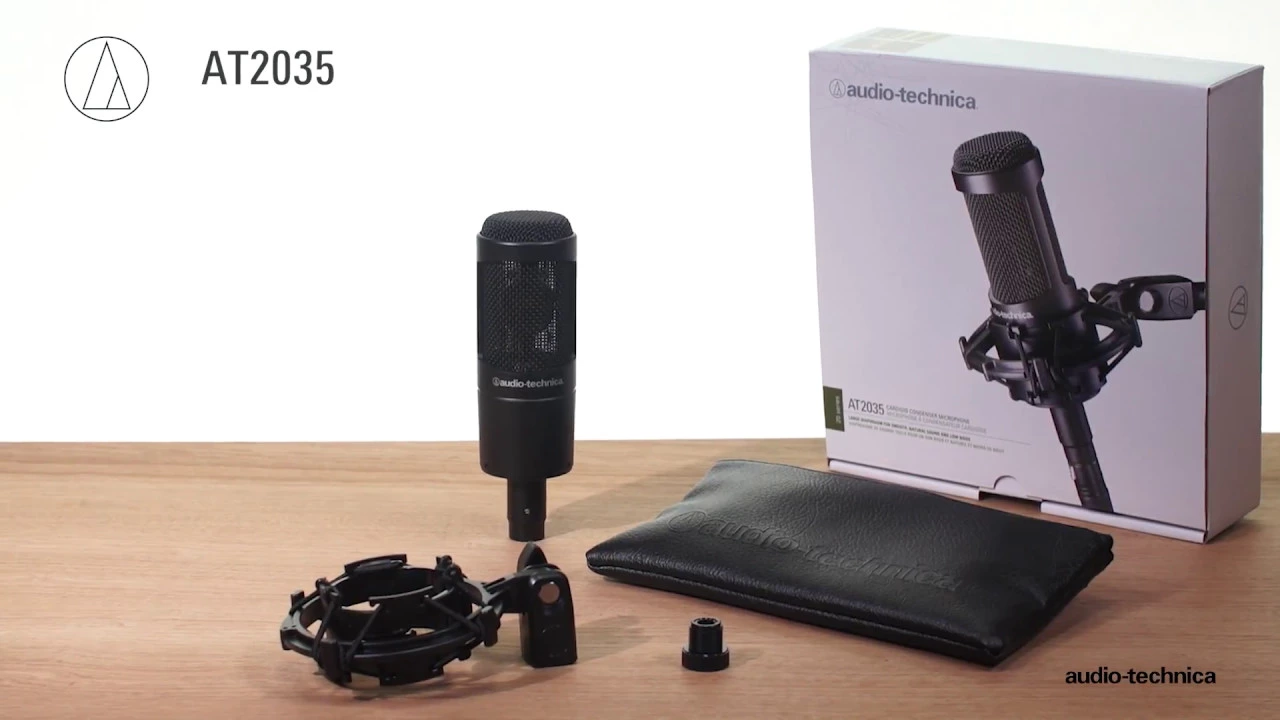 Product video thumbnail for Audio Technica AT2035 Large Condenser Microphone