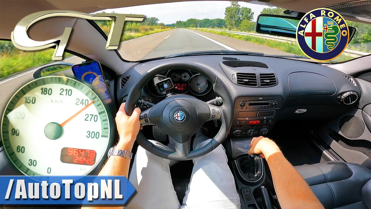 Alfa Romeo GT 3.2 V6 | TOP SPEED on AUTOBAHN [NO SPEED LIMIT] by AutoTopNL