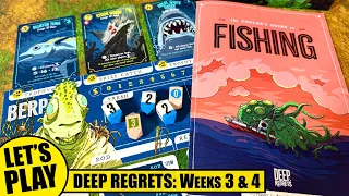 DEEP REGRETS Board Game Solo Playthrough - Weeks 3 and 4
