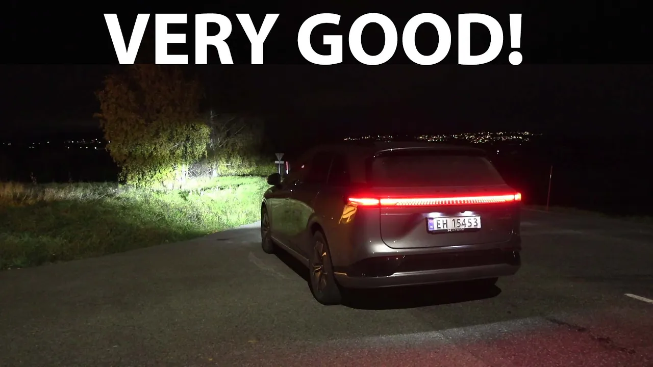 Xpeng G9 headlights test