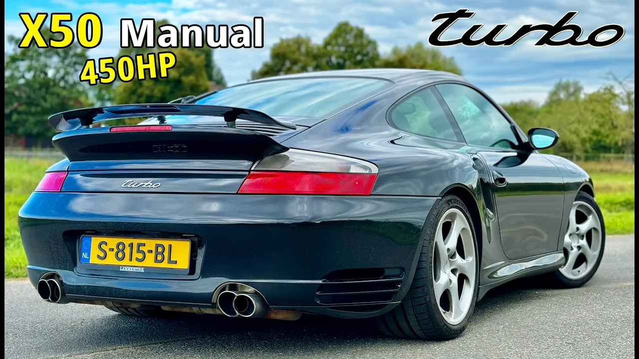 PORSCHE 996 TURBO X50 MANUAL // 317KM/H REVIEW on AUTOBAHN