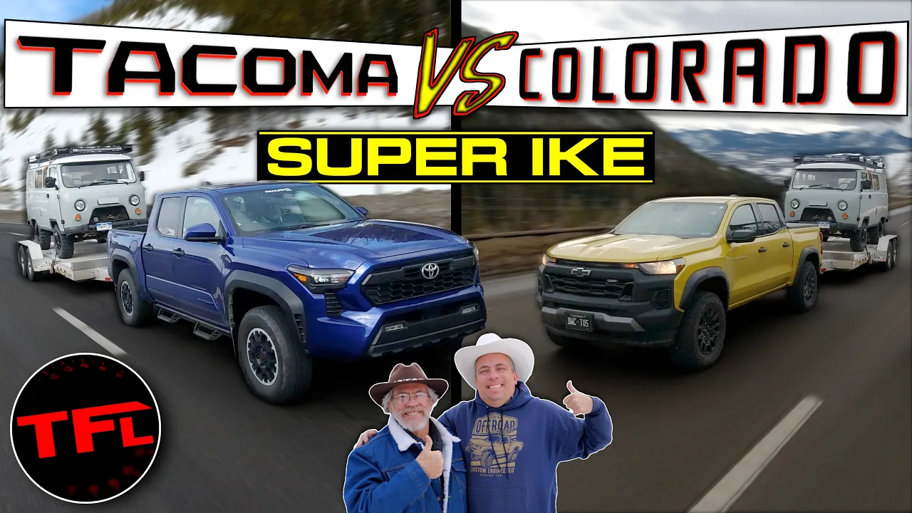 2024 Toyota Tacoma vs Chevy Colorado FULLY LOADED: Both Take on the World's Toughest Towing Test!